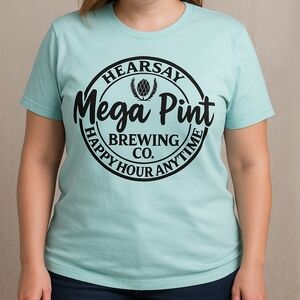 Size XL Bella + Canvas Joke Johnny Depp Amber Heard “Mega Pint” “Happy  Hour Any